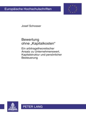 cover image of Bewertung ohne «Kapitalkosten»